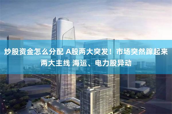 炒股资金怎么分配 A股两大突发!市场突然蹿起来两大主线 海运、电力股异动
